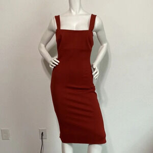Mossman Lets' Get Loud Dress Rust Red Sleeveless Bodycon Size 6